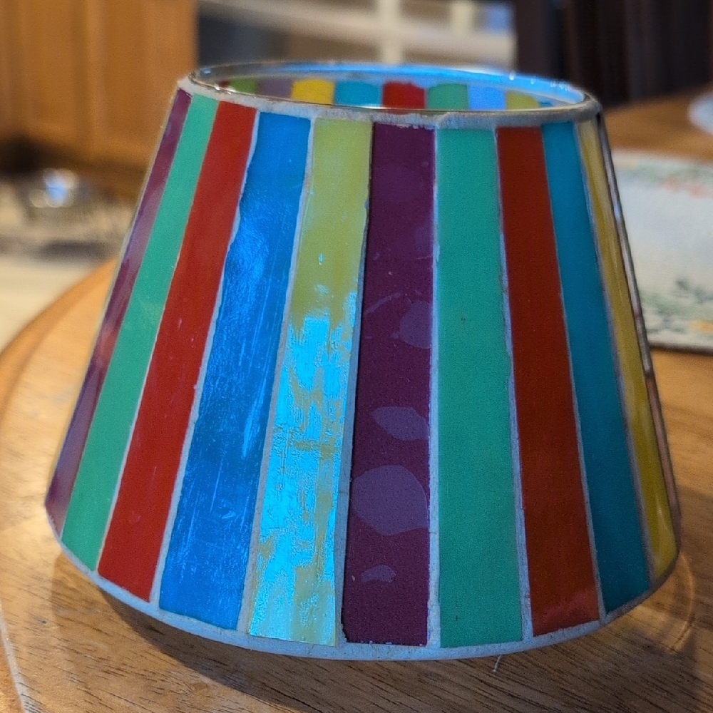 Yankee Candle Multicolor Striped Mosaic Votive Shade